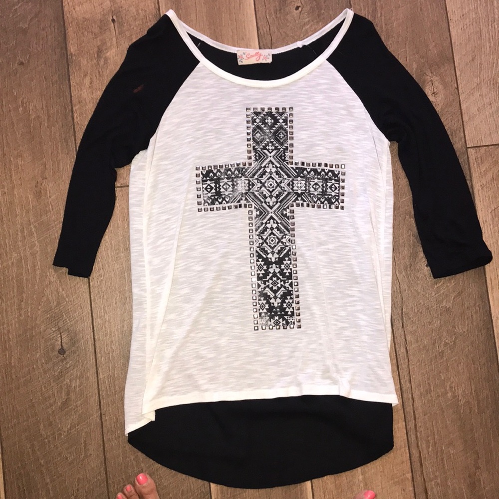 Flowy cross shirt